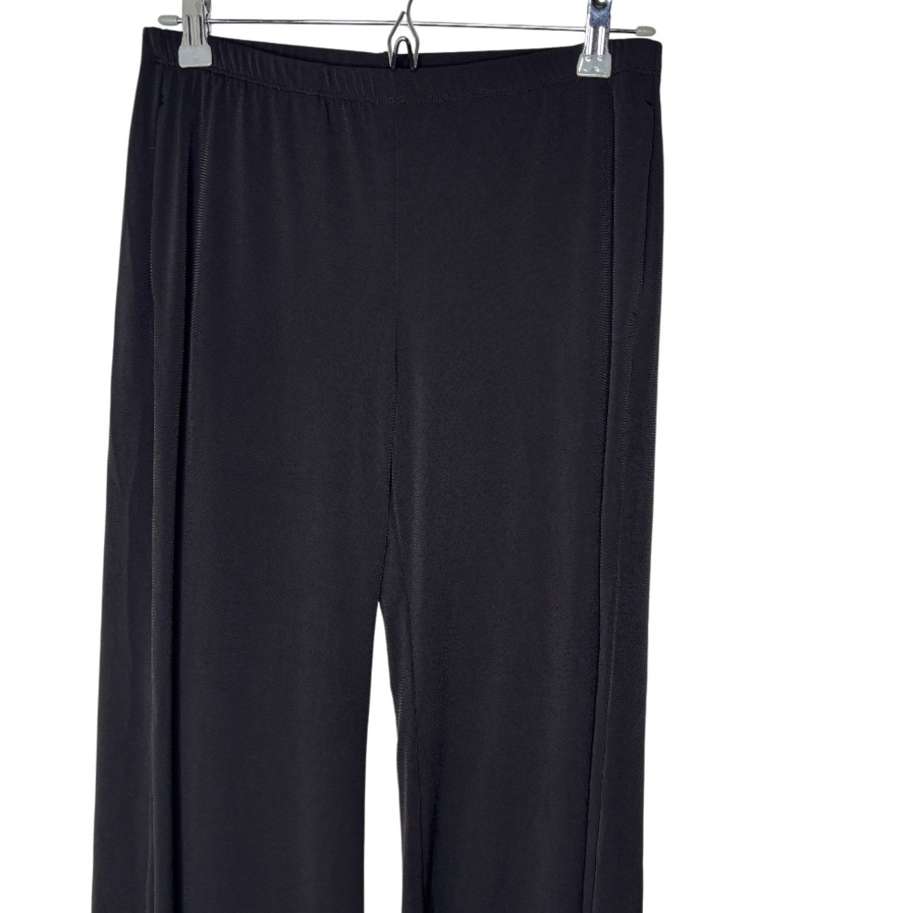 LBISSE | Black Wide Leg Stretch Pants Women’s | Size L - Picture 2 of 7